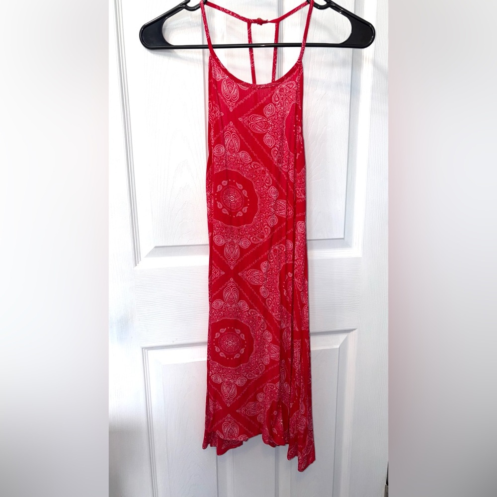 Red Paisley Maxi Dress  (USED)